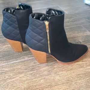 Black boutique ankle boots